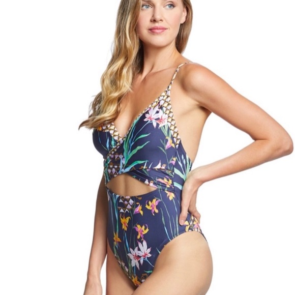 trina turk fiji floral one piece